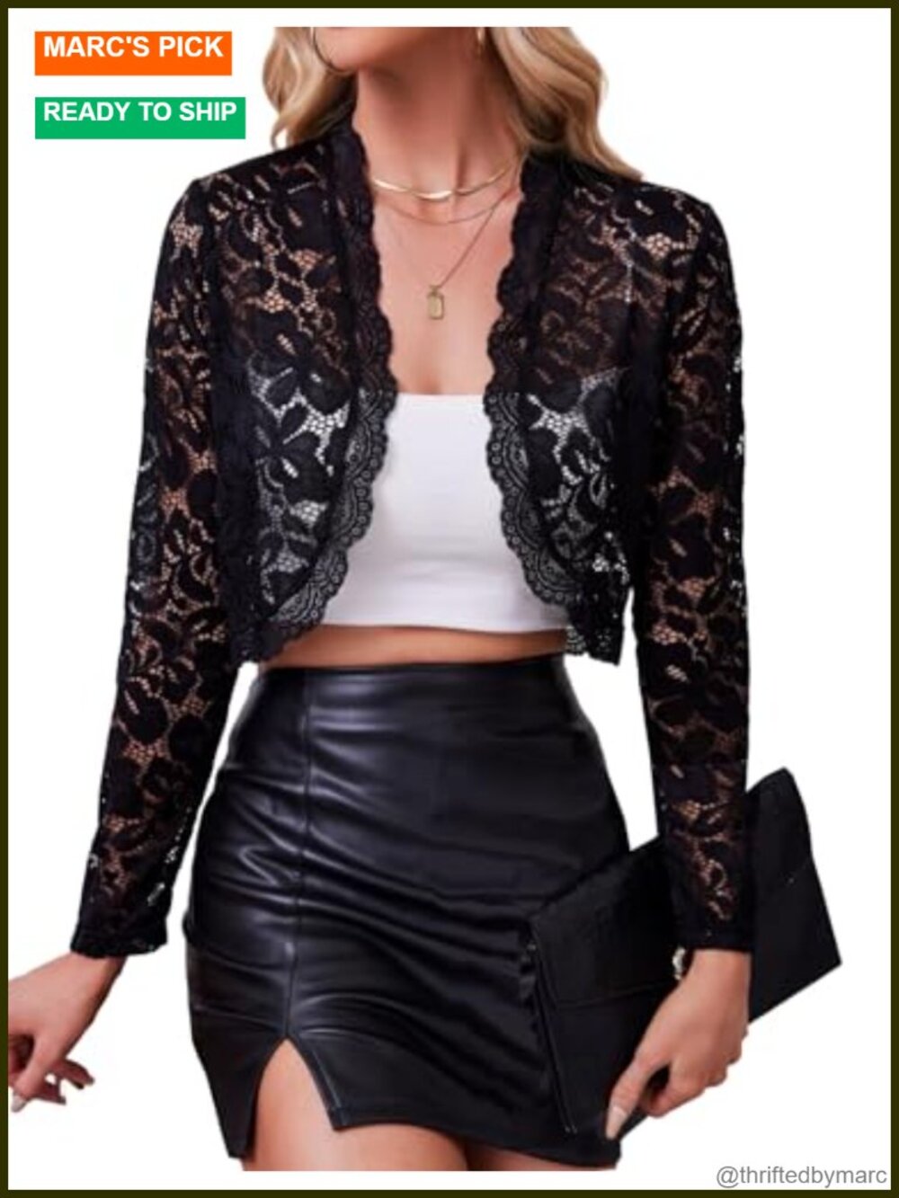 Lace Bolero Shrug Sheer Long Sleeve Open Front Cropped Cardigan